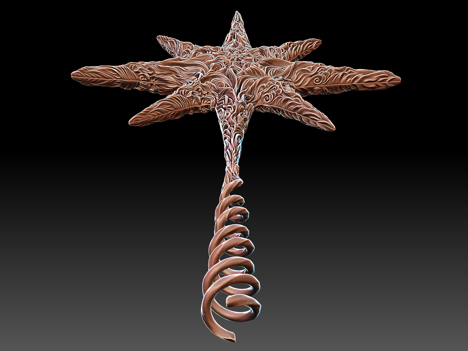 Christmas Star. Digital Sculpting for 3D-Printing and Production